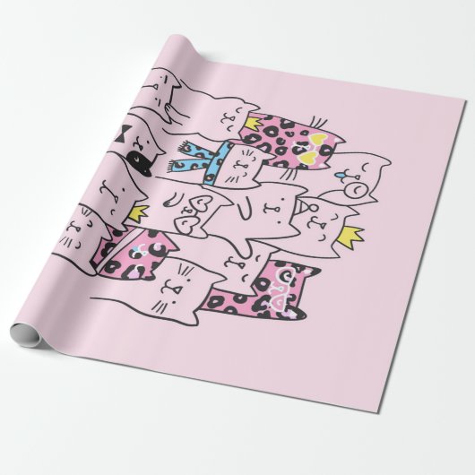 かわいい子猫たち |猫好きギフト ラッピングペーパー (アンロールド)