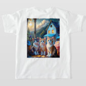 かわいい子猫たち Tシャツ (レイダウン裏面)