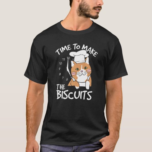 かわいい子猫でビスケット猫の世界を作る時間 Tシャツ (正面)