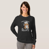 かわいい子猫でビスケット猫の世界を作る時間 Tシャツ (正面フル)