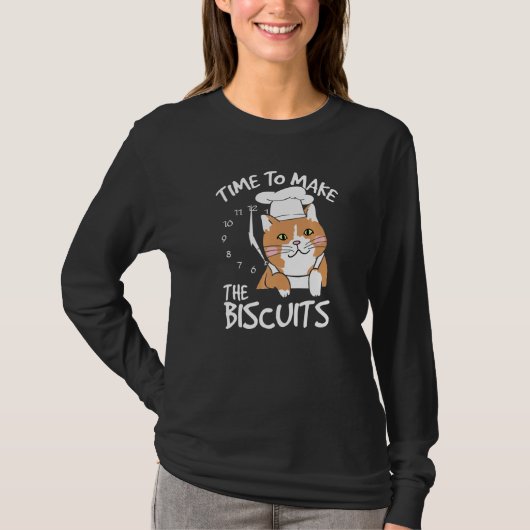 かわいい子猫でビスケット猫の世界を作る時間 Tシャツ (正面)