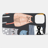 かわいい子猫とのシームレスな柄 Case-Mate iPhoneケース (裏面 (横))