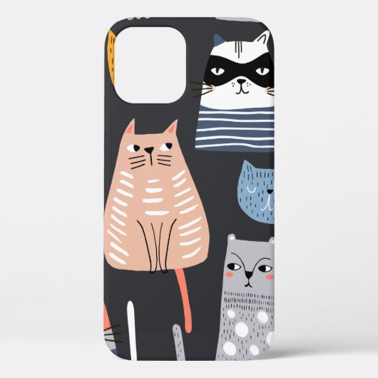 かわいい子猫とのシームレスな柄 Case-Mate iPhoneケース (裏面)