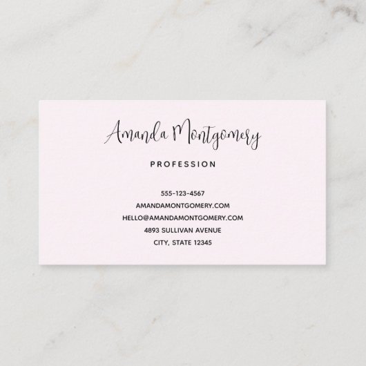 かわいい子猫とハート 名刺 (裏面)