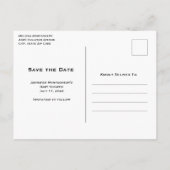 かわいい子猫とハートSAVE THE DATE インビテーションポストカード (裏面)