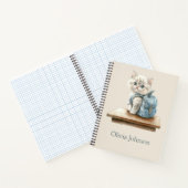 かわいい子猫とバックパックパーソナライズされた手帳 ノートブック (内部)