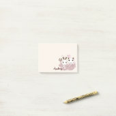 かわいい子猫とバニー動物の友達ガールズキッズ ポストイット (デスク上)