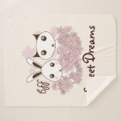 かわいい子猫とバニー最高のファン子供たち シェルパブランケット (正面(横))