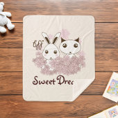 かわいい子猫とバニー最高のファン子供たち シェルパブランケット