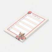 かわいい子猫とバラ ポストイット (アングル)
