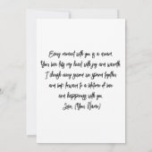 かわいい子猫とピンクのハートのバレンタインデー カード (裏面)