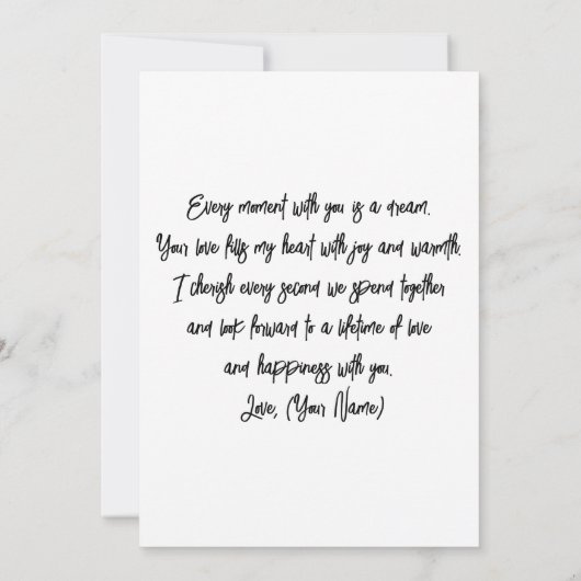 かわいい子猫とピンクのハートのバレンタインデー カード (裏面)