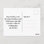 かわいい子猫とピンクのハートバレンタインデー ポストカード (裏面)