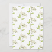 かわいい子猫とフローラ |中性春ベビーシャワー 招待状 (裏面)