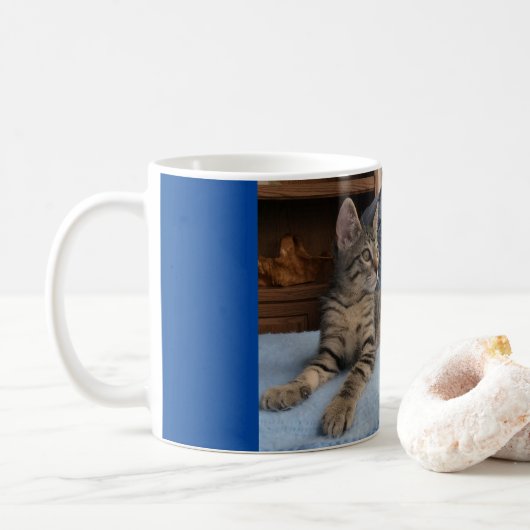 かわいい子猫とマグカップ コーヒーマグカップ (ドーナツ)