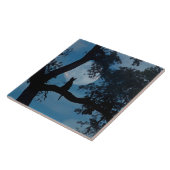 かわいい子猫とムーンアートタイル タイル (側面)