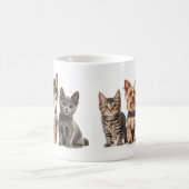 かわいい子猫とワンちゃん連れのマグカップ コーヒーマグカップ (中央)