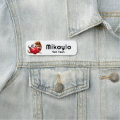 かわいい子猫と子犬とハート 名札 (インサイチュ)