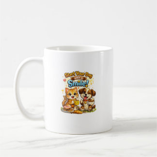 かわいい子猫と子犬のマグカップデザイン コーヒーマグカップ