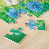 かわいい子猫と子犬 ジグソーパズル (側面)