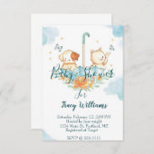 かわいい子猫と子犬 招待状 (正面/裏面)