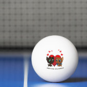 かわいい子猫と子猫イラストレーション 卓球ボール (ネット)