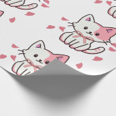 かわいい子猫と弓 ラッピングペーパー (角)