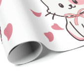 かわいい子猫と弓 ラッピングペーパー (ロールコーナー)