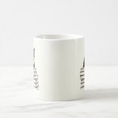 かわいい子猫と本のデザイン コーヒーマグカップ (中央)