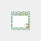 かわいい子猫と歩いて美しい緑の色 ポストイット (正面)