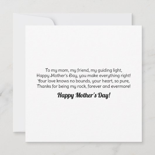 かわいい子猫と猫ママフローラ母の日 カード (裏面)