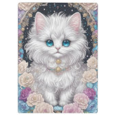 かわいい子猫と花 クリップボード (裏面)