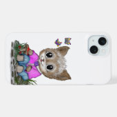 かわいい子猫と蝶々 iPhoneケース (裏面横)