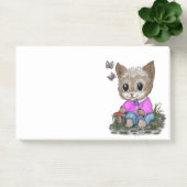 かわいい子猫と蝶 ポストイット (オフィス)