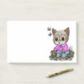 かわいい子猫と蝶 ポストイット (デスク)