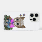 かわいい子猫と蝶 iPhoneケース (裏面横)