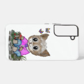 かわいい子猫と蝶 SAMSUNG GALAXYケース (裏面横)