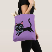 かわいい子猫と魚 トートバッグ (クローズアップ)