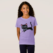 かわいい子猫と魚 Tシャツ (正面フル)