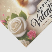 かわいい子猫にバラ、ろうそく、ハート 薄葉紙 (詳細)