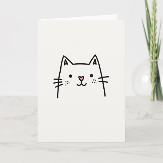 かわいい子猫のイラストカード カード (正面)