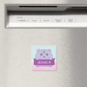 かわいい子猫のオーダーメイド水玉模様 マグネット (インサイチュ (食洗機))