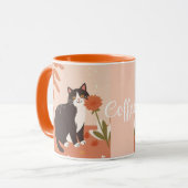 かわいい子猫のカスタムコーヒー マグカップ (正面左)