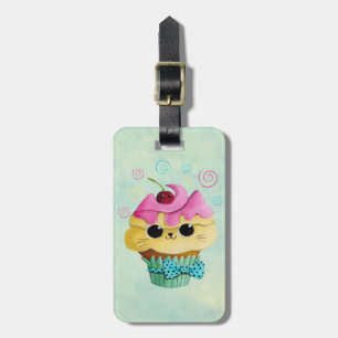 かわいい子猫のカップケーキ ラゲッジタグ