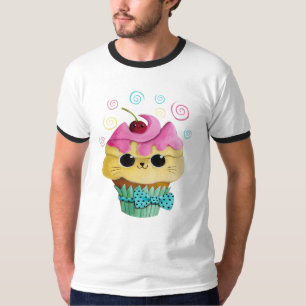かわいい子猫のカップケーキ Tシャツ