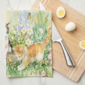 かわいい子猫のキッチンタオル キッチンタオル (四つ折り)