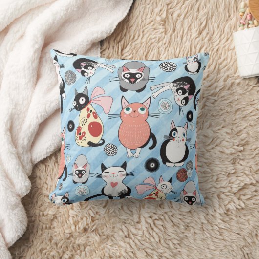 かわいい子猫のクッション クッション (ブランケット)