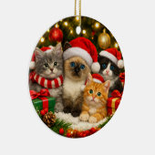 かわいい子猫のクリスマスオーナメント セラミックオーナメント (右)