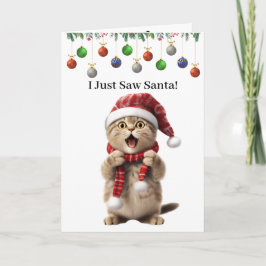 かわいい子猫のクリスマスカード このホリデーシーズンに、かわいいクリスマス猫のカードで、楽しいクリ カード