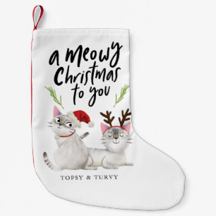 かわいい子猫のクリスマス スモールクリスマスストッキング